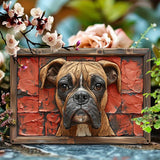 Posters, Paintings & Prints: NNEOBA Boxer Dog Aluminum Wall Art - 12x16in Decorative Print