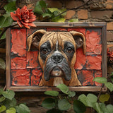 Posters, Paintings & Prints: NNEOBA Boxer Dog Aluminum Wall Art - 12x16in Decorative Print