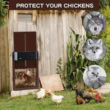 Farm Equipment: NNETM PCS Automatic Chicken House Coop Door Light-Sensitive Night And Morning Delay Auto Guard Door Opening For Chickens