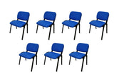 Office & Desk Chairs: NNECN Stackable Office Conference Visitor and Community Chairs (Set of 7-Blue)