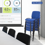 Office & Desk Chairs: NNECN Stackable Office Conference Visitor and Community Chairs (Set of 7-Blue)
