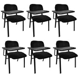 Office & Desk Chairs: NNECN Lecture Chair with Table Top for Classroom Lecture Training Conference (Set of 6-Black)