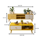 TV Units: NNECN Modern Living Room TV Stand Table Set