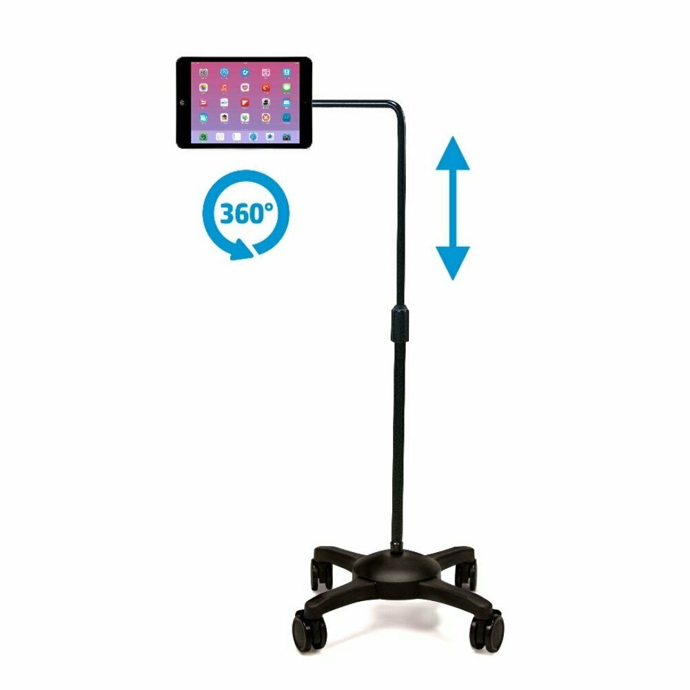 Tablets & Cases: Aidata US-5124RB Universal Tablet Mobile Arm Wheels Floor Stand
