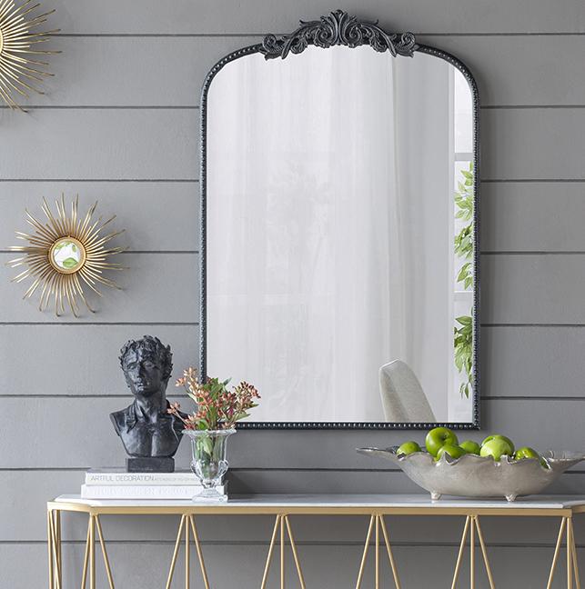 Mirrors: ORNATE METALLIC WALL MIRROR