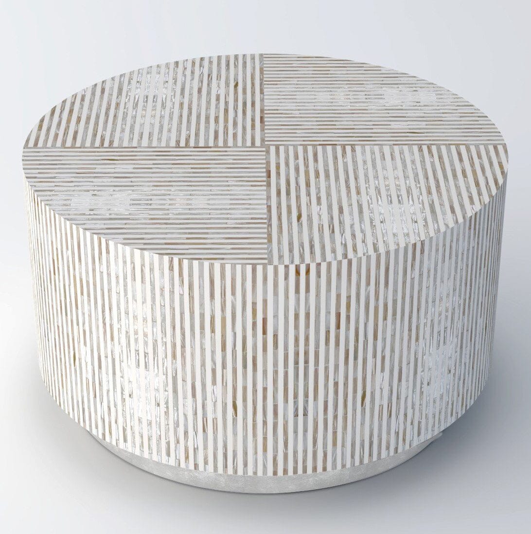 Coffee Tables: PURIST MOTHER OF PEARL HAND MADE COFFEE TABLE