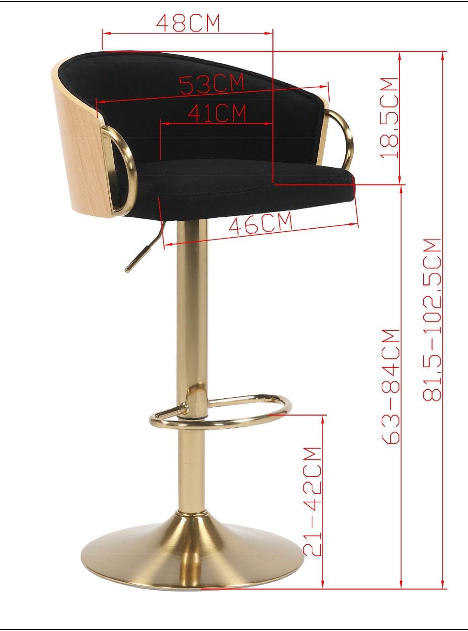 Arm Chairs & Recliners: WINFREY GAS LIFT BAR STOOL