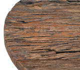 Side Tables: INVERTED WOOD AND IRON SIDE TABLE