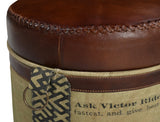 Ottomans & Footstools: CYCLINDRICAL BICYCLE OTTOMAN