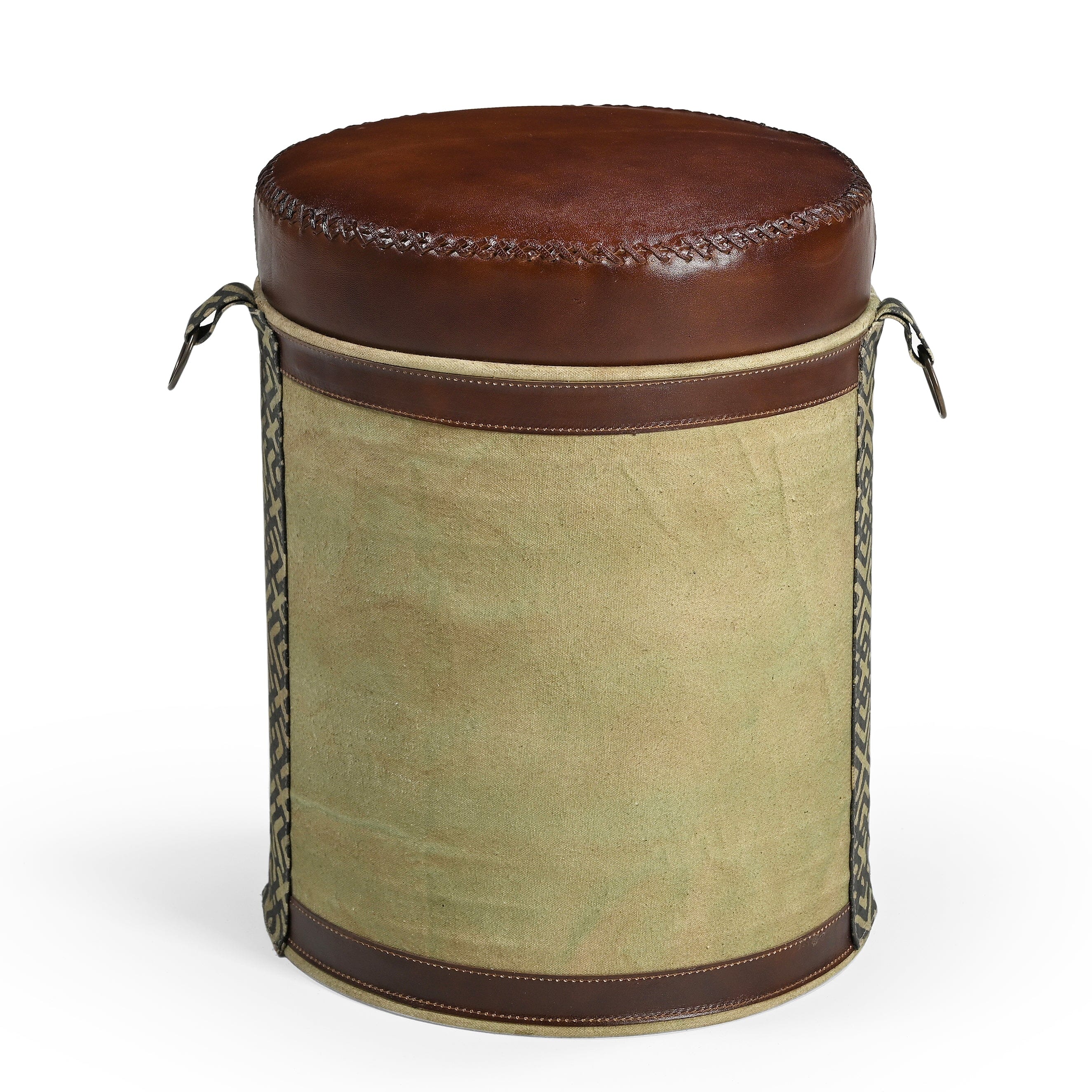 Ottomans & Footstools: CYCLINDRICAL BICYCLE OTTOMAN