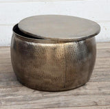 Coffee Tables: OPEN TOP HAND FORGED METAL COFFEE TABLE
