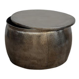 Coffee Tables: OPEN TOP HAND FORGED METAL COFFEE TABLE