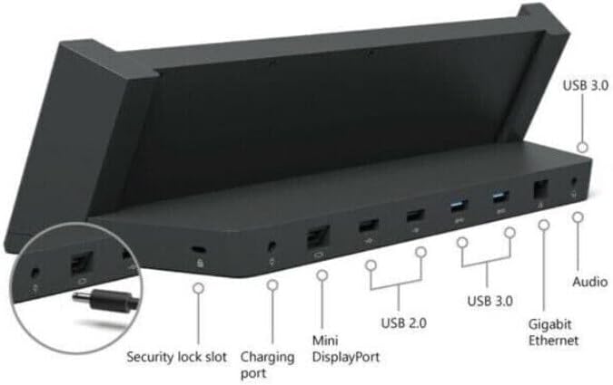 Computer Monitors & Accessories: (Refurbished) Docking station for Surface Pro 3 Model 1664 (With AC Adapter)