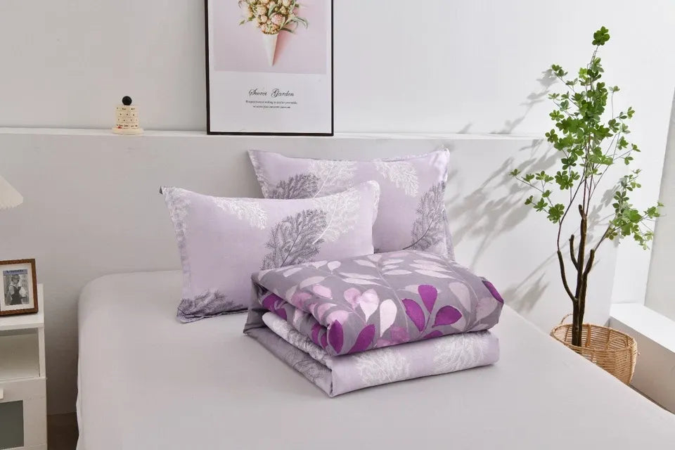 Violet Gardenia Luxe Floral 3 Piece Comforter Set