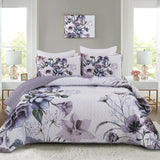 Quilts & Duvets: Romantic Wildflower Soft Cozy 3 Pc Bedspread & Pillow Cover Set
