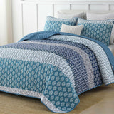 Quilts & Duvets: Classic Hydrangea Soft Quilted 3 Pc Bedspread & Pillow Cover Set