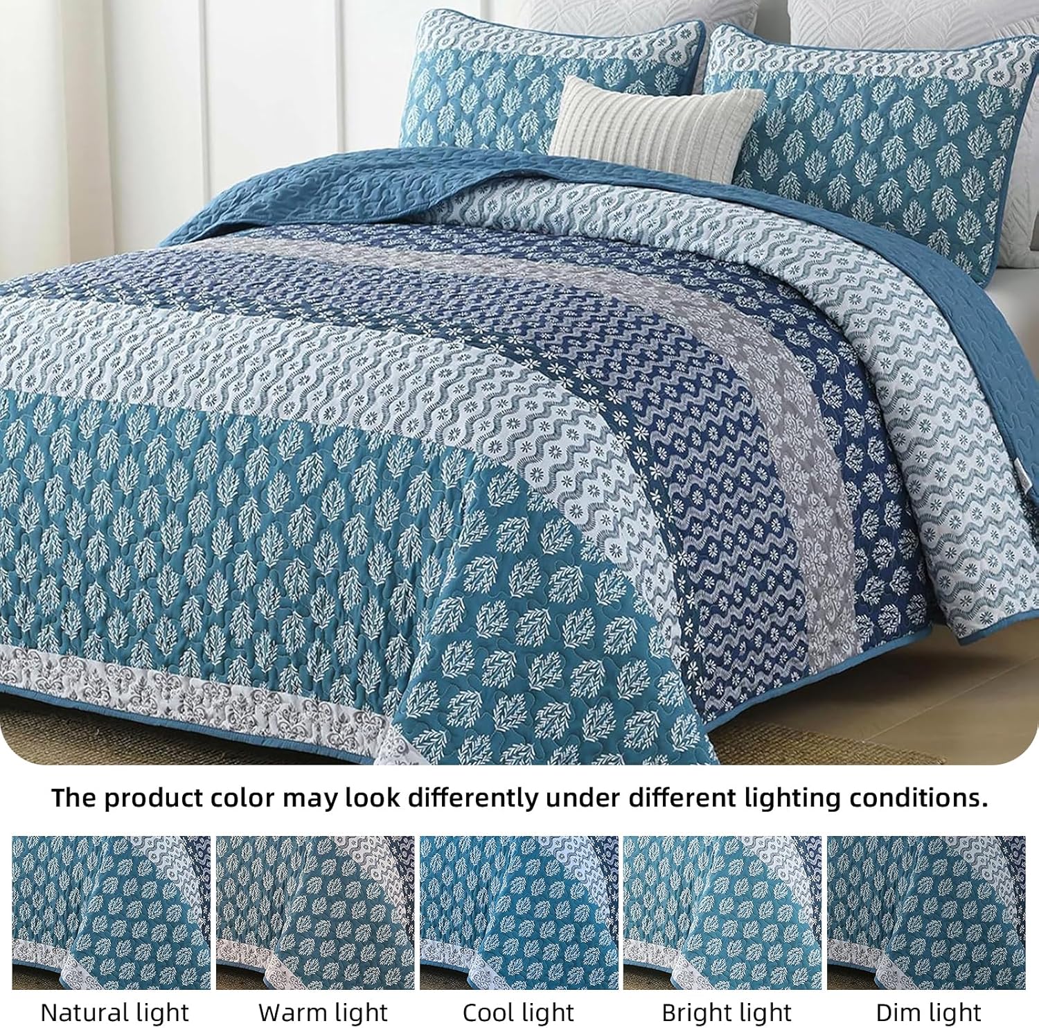 Quilts & Duvets: Classic Hydrangea Soft Quilted 3 Pc Bedspread & Pillow Cover Set