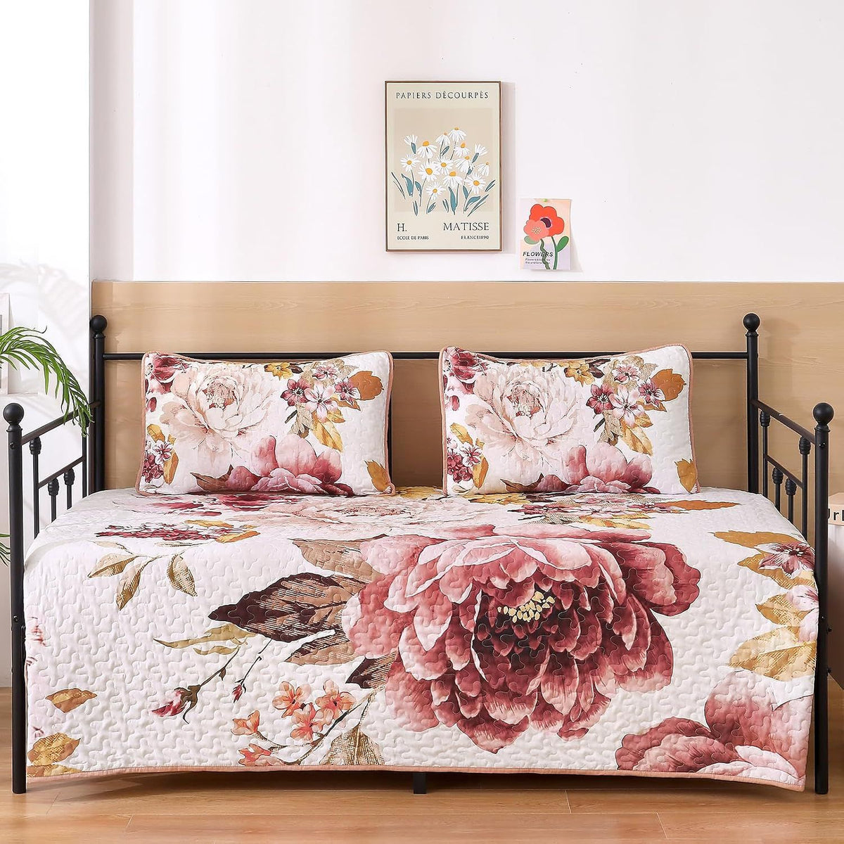 Blush Botanica Reverie 3 Piece Reversible Bedspread Set