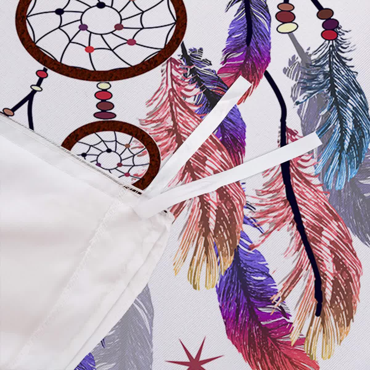 Duvet Covers: Dream catcher Printed Duvet Cover Set with Matching Pillowcases - white-Double