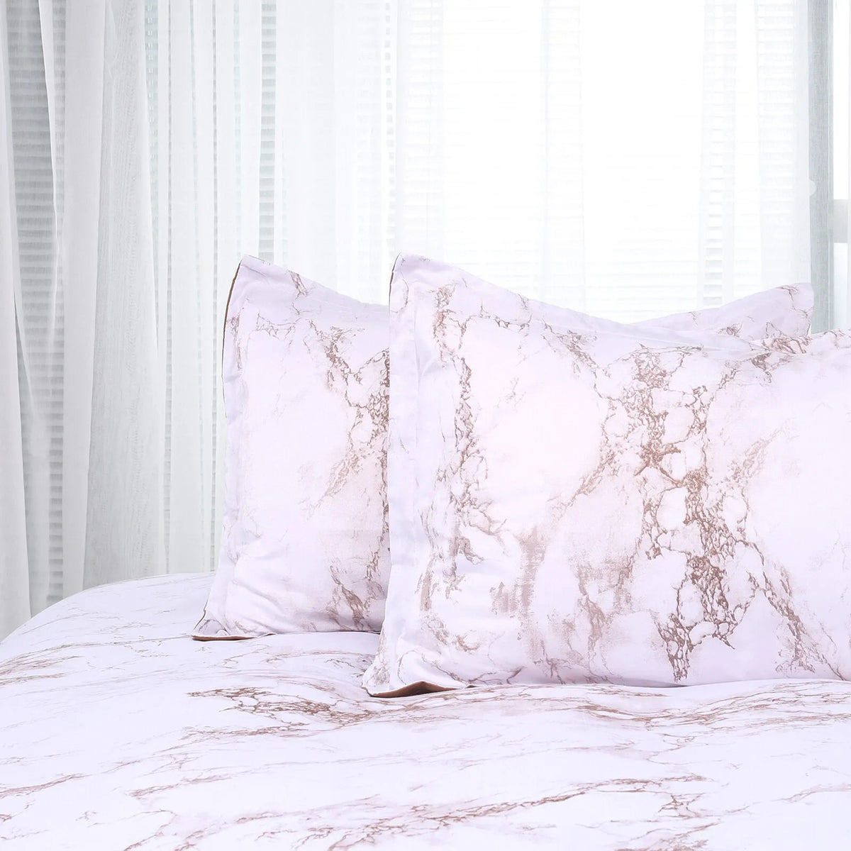 Bianco Marble Copper Luxe Quilt / Doona / Duvet Cover set