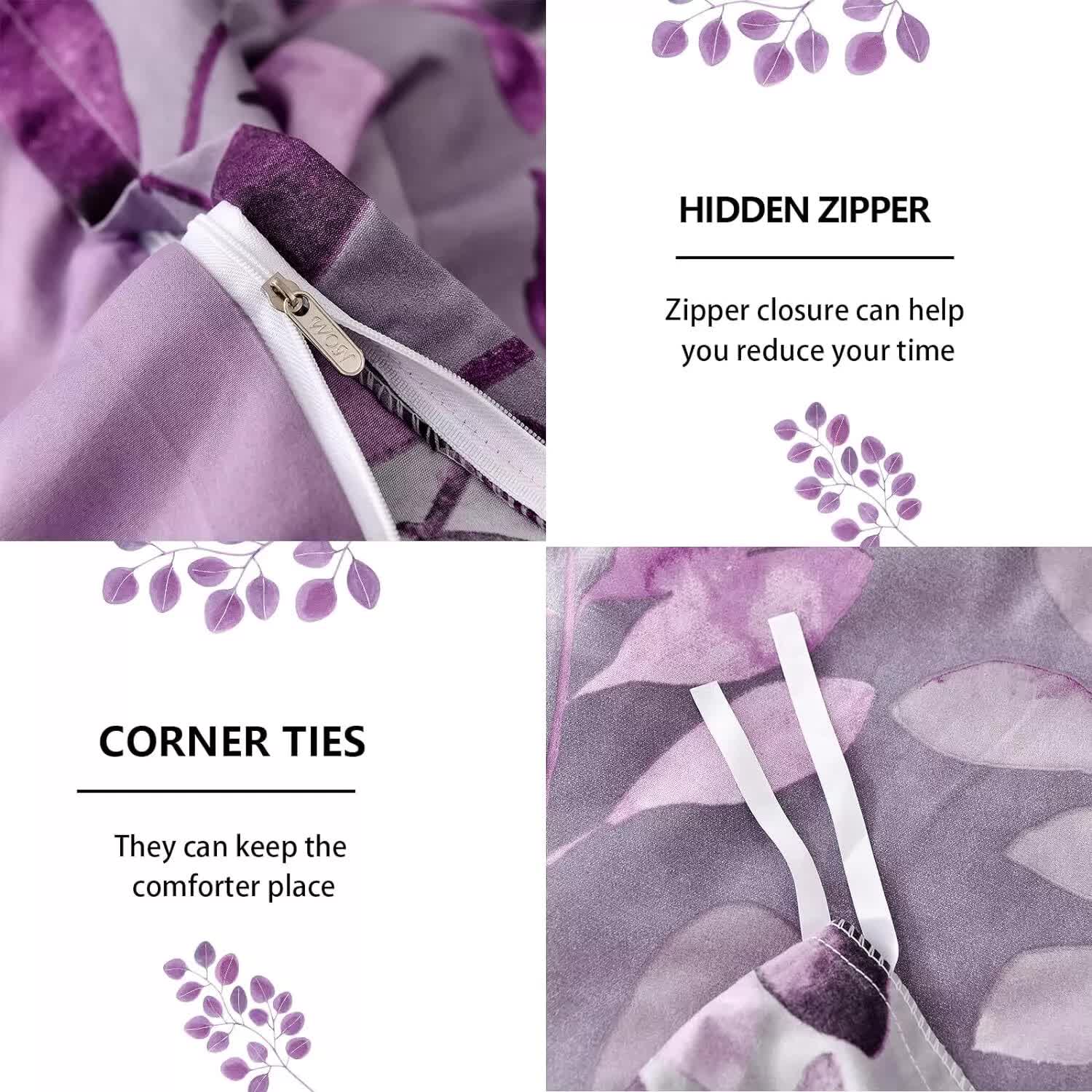 Duvet Covers: Soft Haven 3-Piece Duvet Cover Set - Long-Lasting Comfort-King