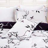 Dreamy Nights Marbled leaf Quilted Comforter Set – Soft 3‑Piece Look