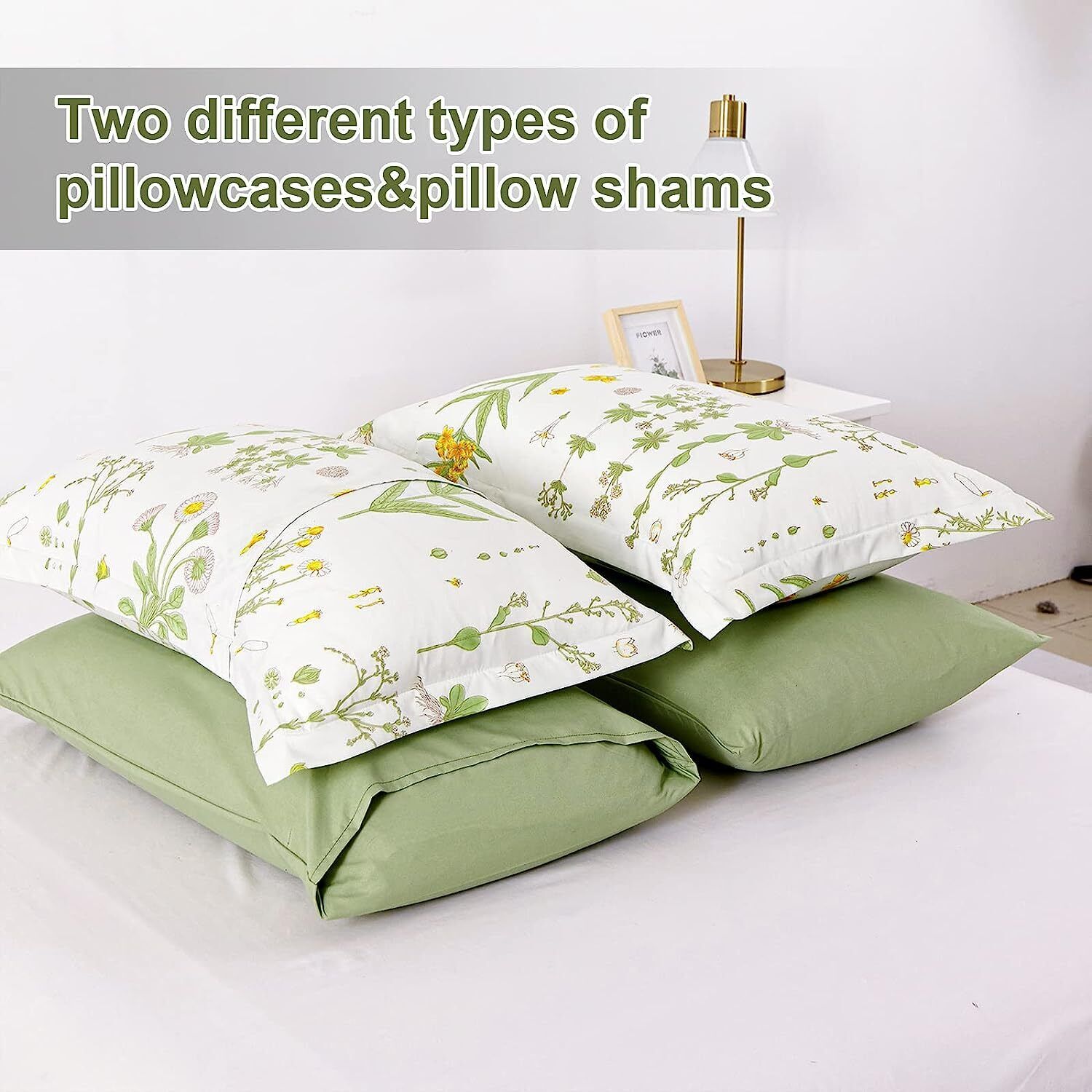 Quilts & Duvets: Vintage Delicate green bloom 3 Pc Comforter & Pillow Cover Set