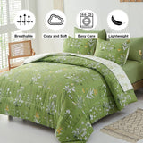 Quilts & Duvets: Vintage Delicate green bloom 3 Pc Comforter & Pillow Cover Set