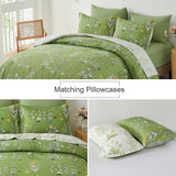 Quilts & Duvets: Vintage Delicate green bloom 3 Pc Comforter & Pillow Cover Set