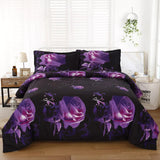 Quilts & Duvets: Rose Golden Hour Comforter Set  Aesthetic 3‑Piece Bedroom Mood