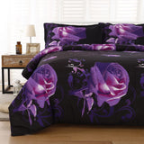 Quilts & Duvets: Rose Golden Hour Comforter Set  Aesthetic 3‑Piece Bedroom Mood