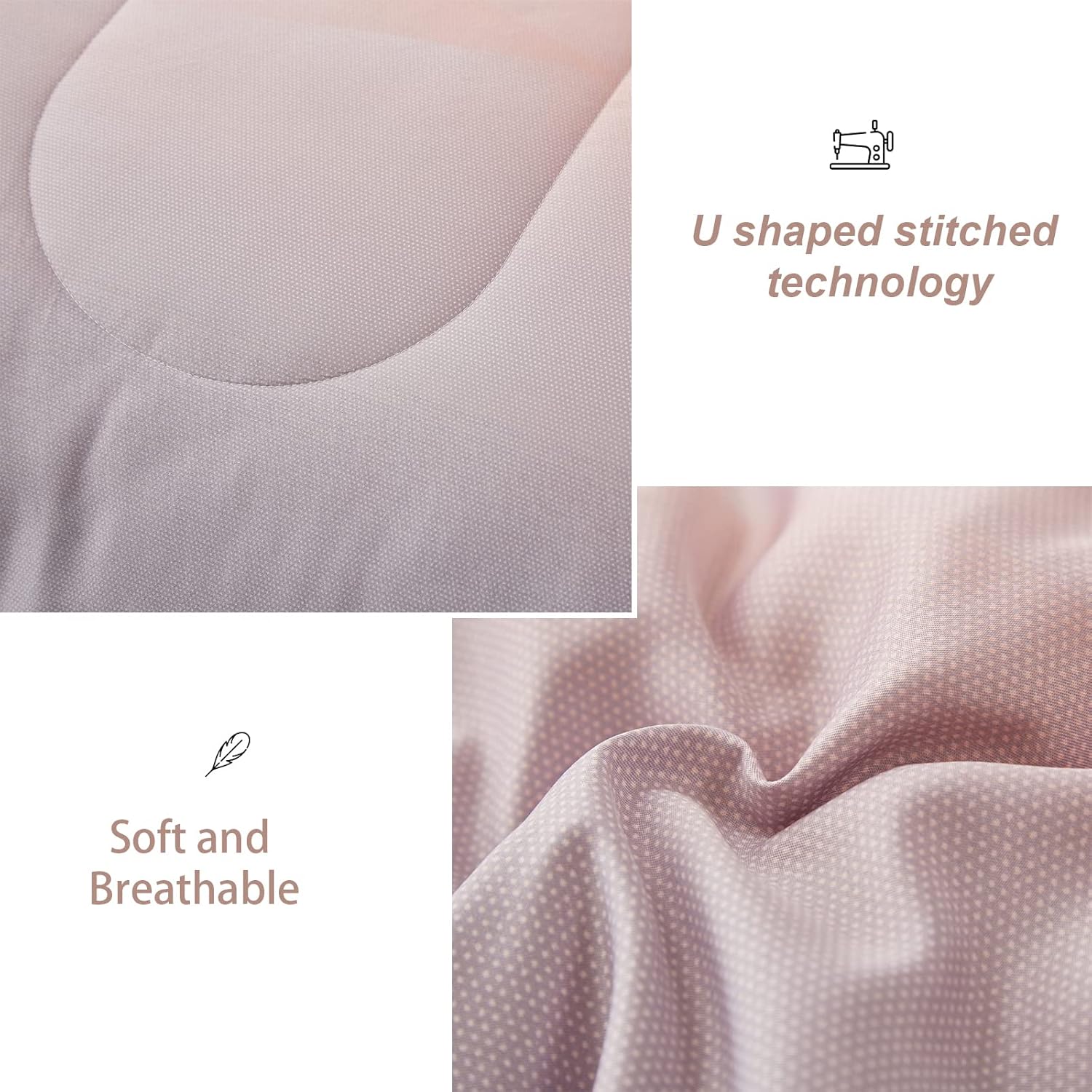 Quilts & Duvets: Girls Comforter Set, King Size, Ombre Blue Pink Rainbow 3-Piece Bedding Collection