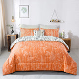 Quilts & Duvets: Charming Autumn Warm oranage 3 Pc Comforter & Pillow Cover Set