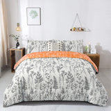 Quilts & Duvets: Charming Autumn Warm oranage 3 Pc Comforter & Pillow Cover Set
