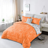 Quilts & Duvets: Charming Autumn Warm oranage 3 Pc Comforter & Pillow Cover Set