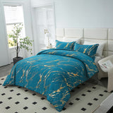 Quilts & Duvets: Cozy Cloud 3 Teal ‑Piece Comforter Bundle  Instagram‑Ready Bedroom