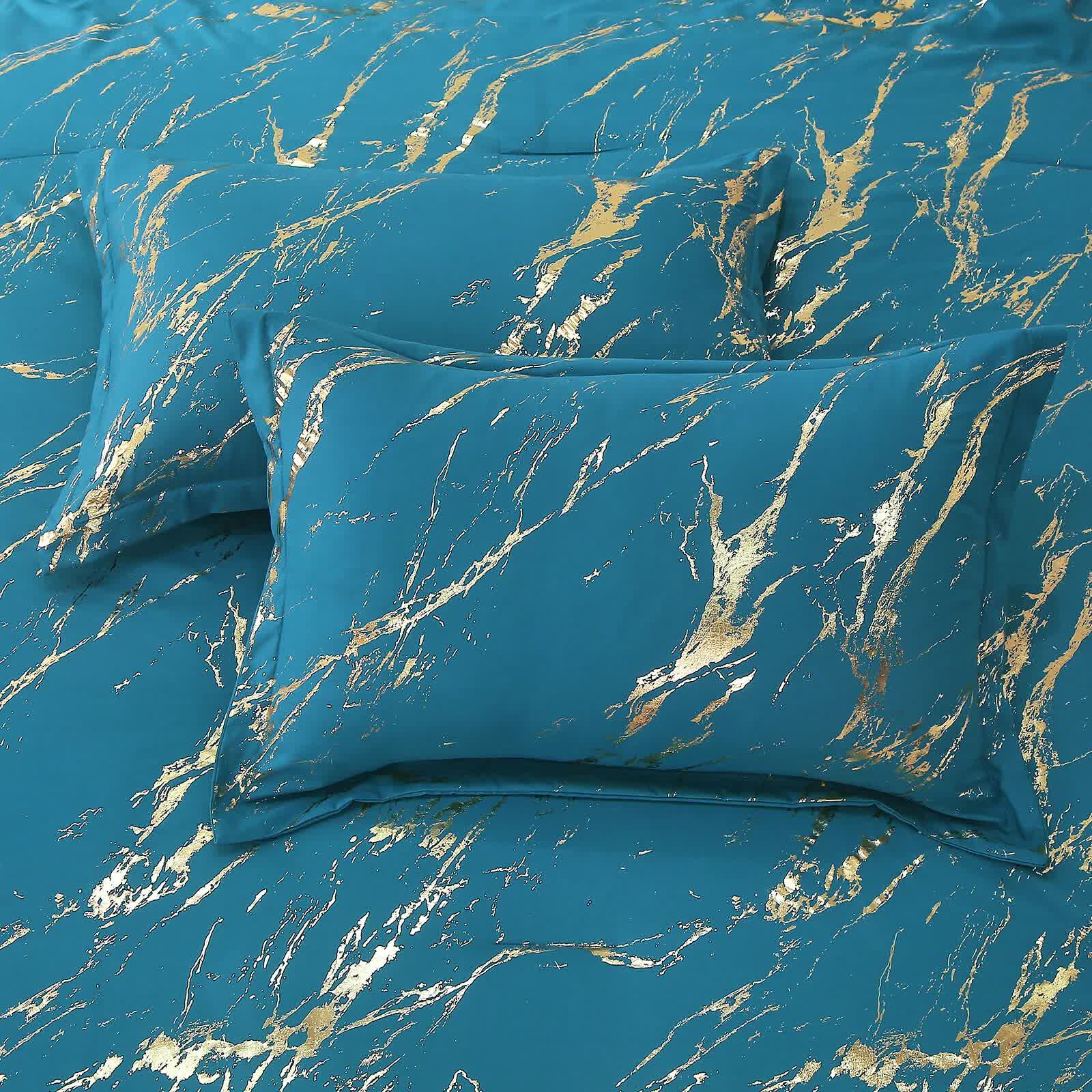 Quilts & Duvets: Cozy Cloud 3 Teal ‑Piece Comforter Bundle  Instagram‑Ready Bedroom