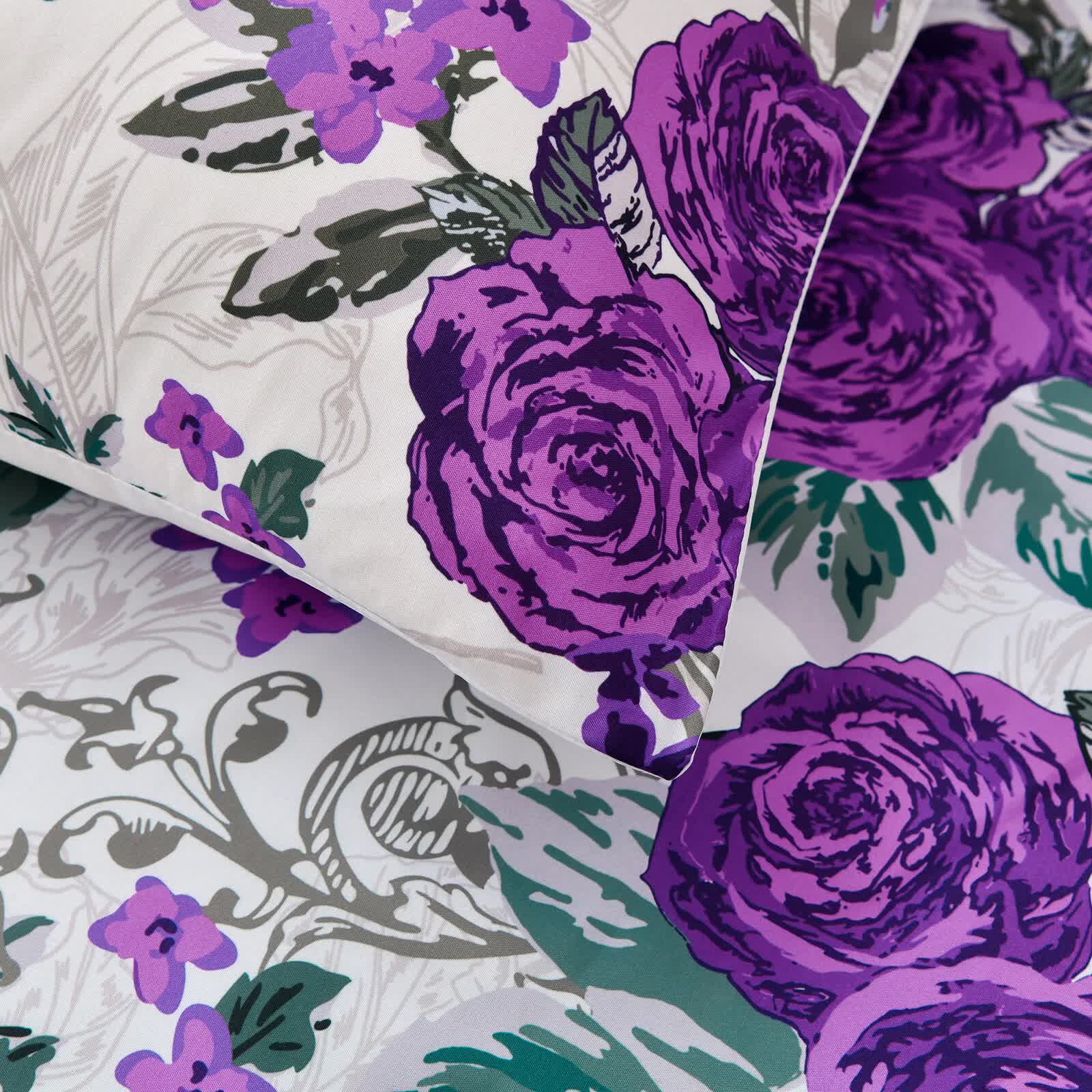 Quilts & Duvets: Luxe Loft Purple rose Quilted Comforter & Shams  Trending 3‑Piece Set