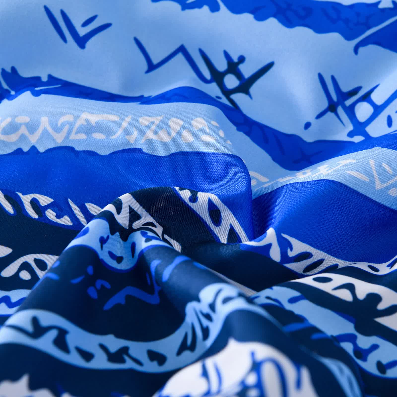 Quilts & Duvets: Nordic Calm stripes Blue 3‑Piece Comforter Set  Scandi Chic Vibes
