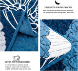 Quilts & Duvets: Frosted Magnolia Chic blue 3 Pc Comforter & Pillow Cover Set KING