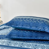 Quilts & Duvets: Boho Vibes blue Bedding Set  3‑Piece Comforter & Pillow Covers