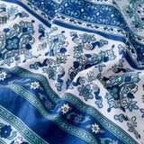 Quilts & Duvets: Boho Vibes blue Bedding Set  3‑Piece Comforter & Pillow Covers