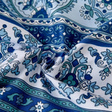 Quilts & Duvets: Boho Vibes blue Bedding Set  3‑Piece Comforter & Pillow Covers