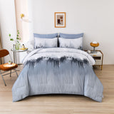 Quilts & Duvets: Floral Stripes Comforter Set, King Size, Warm 3-Piece Bedding with Pillowcases