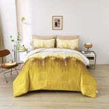 Quilts & Duvets: Floral Stripes Comforter Set, King Size, Cozy 3-Piece Bedding with Pillowcases
