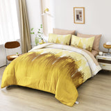 Quilts & Duvets: Floral Stripes Comforter Set, King Size, Cozy 3-Piece Bedding with Pillowcases