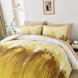 Quilts & Duvets: Floral Stripes Comforter Set, King Size, Cozy 3-Piece Bedding with Pillowcases