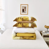 Quilts & Duvets: Floral Stripes Comforter Set, King Size, Cozy 3-Piece Bedding with Pillowcases