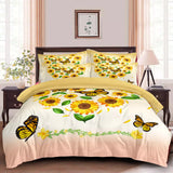 Airy Loft butterfly floral 3‑Piece Comforter Bundle – Relaxed
