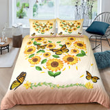 Airy Loft butterfly floral 3‑Piece Comforter Bundle – Relaxed